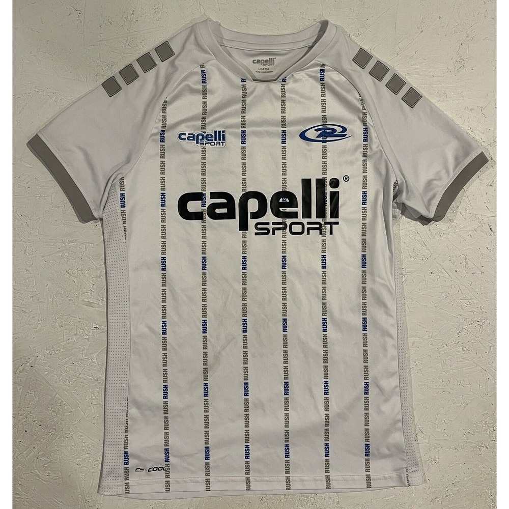 Capelli Sport Missouri Rush Soccer Jersey Womens Large Blue White Striped